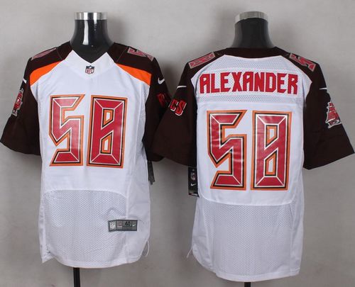 Nike Buccaneers #58 Kwon Alexander White Men's Stitched NFL New Elite Jersey - Click Image to Close